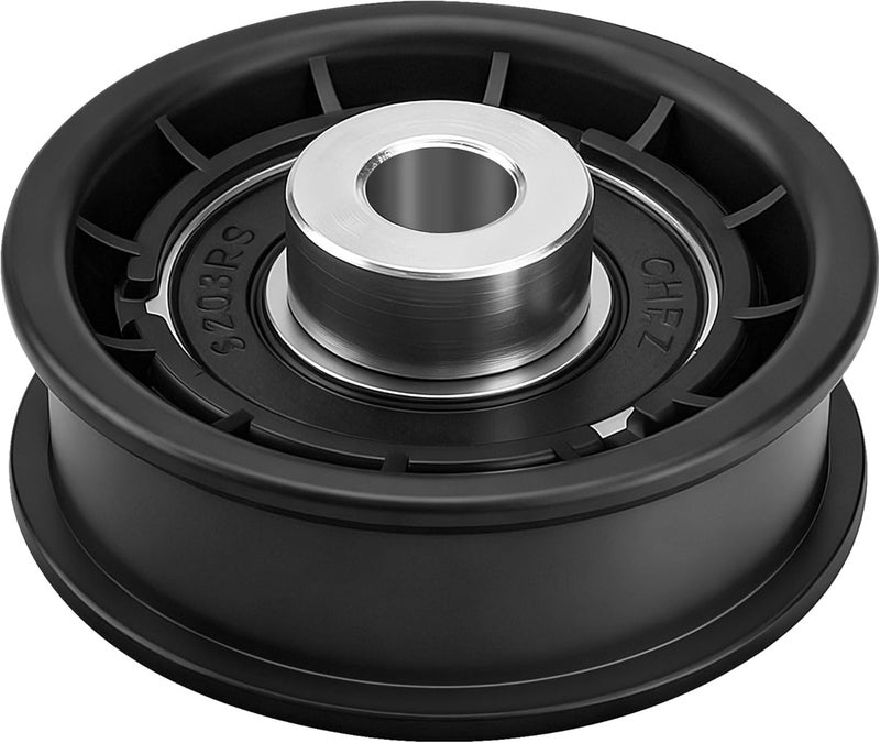 Ohoho 604491 Flat Idler Pulley Compatible with Hustler Raptor 931741 931881 931899 933069 933077 - ID 3/8", OD 2" - Image 1